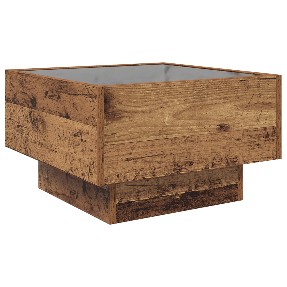 Produktbild för Kaffeebord Gammalt trä 50 x 50 x 30 cm Konstruerat trä