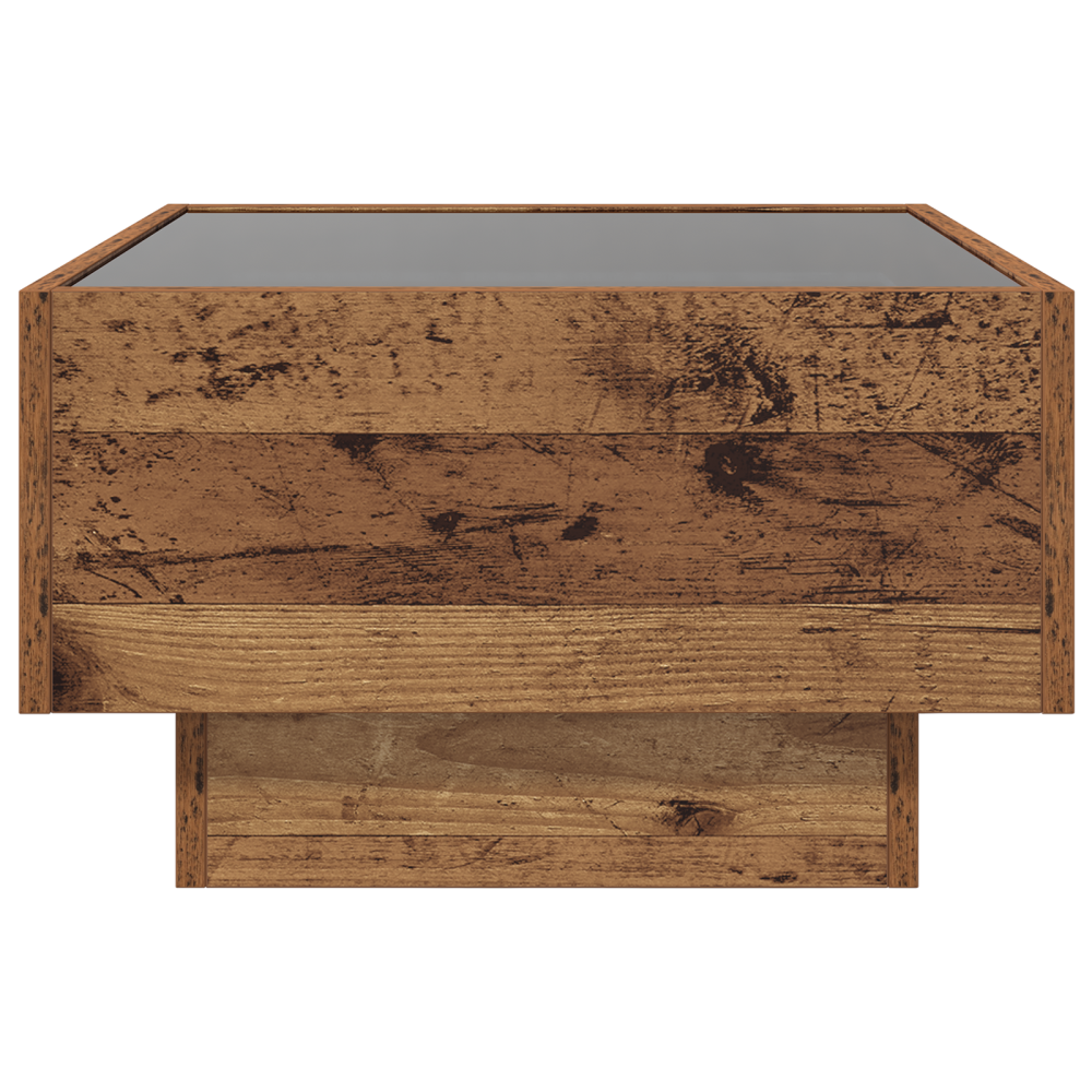 Produktbild för Kaffeebord Gammalt trä 50 x 50 x 30 cm Konstruerat trä