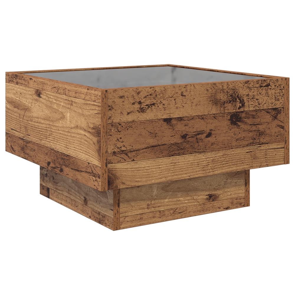 Produktbild för Kaffeebord Gammalt trä 50 x 50 x 30 cm Konstruerat trä