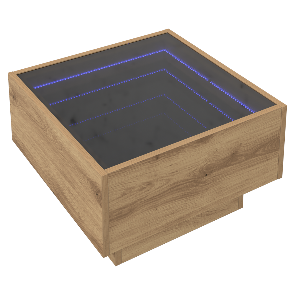 Produktbild för Kaffeebord artisan ek 50 x 50 x 30 cm Konstruerat trä