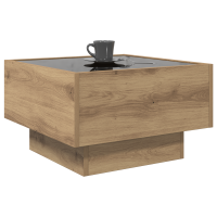 Produktbild för Kaffeebord artisan ek 50 x 50 x 30 cm Konstruerat trä