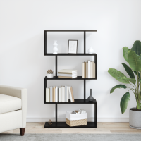Produktbild för Bokskåp Svart Ek 70 x 24 x 129 cm Konstruerat trä