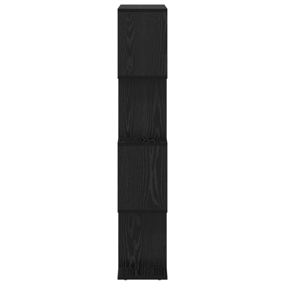 Produktbild för Bokskåp Svart Ek 70 x 24 x 129 cm Konstruerat trä