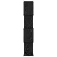 Produktbild för Bokskåp Svart Ek 70 x 24 x 129 cm Konstruerat trä