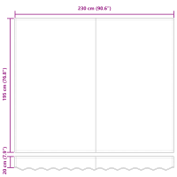 Produktbild för Utfällbar markis Kräm 250 x 200 cm tyg