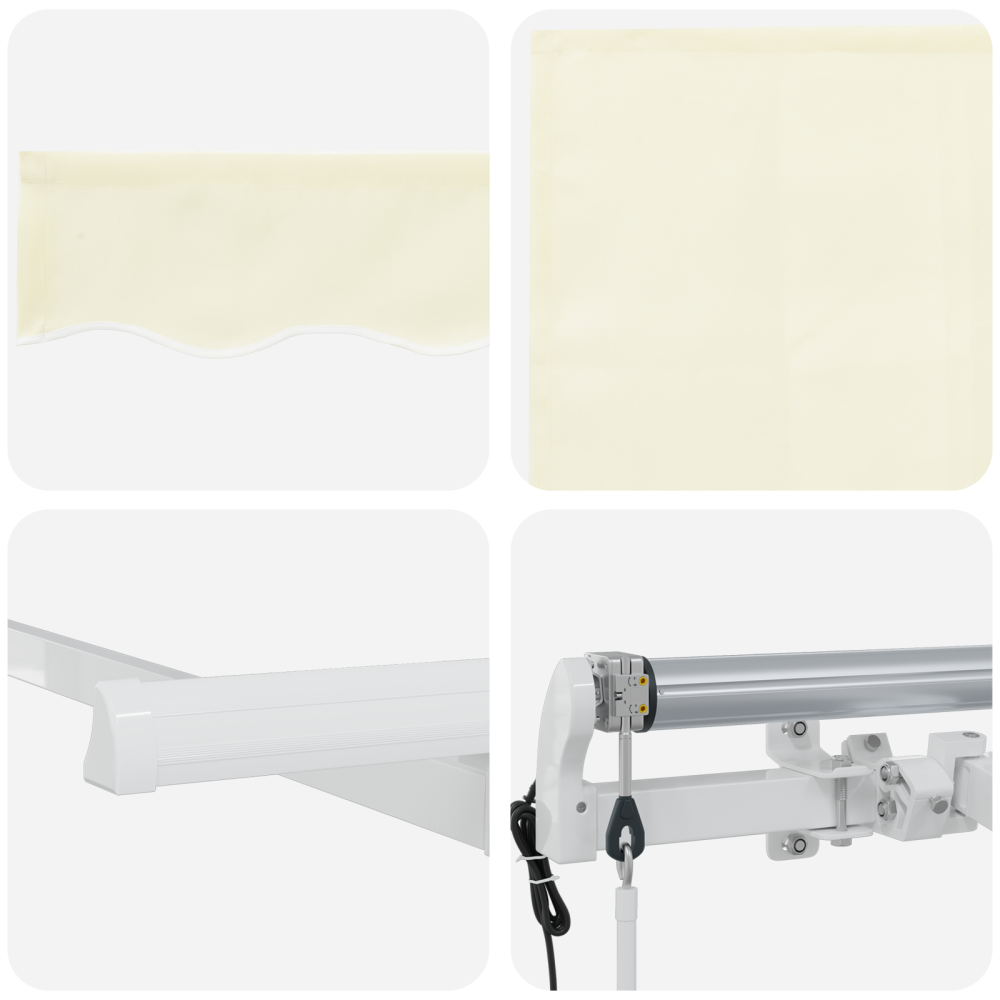 Produktbild för Utfällbar markis Kräm 250 x 200 cm tyg