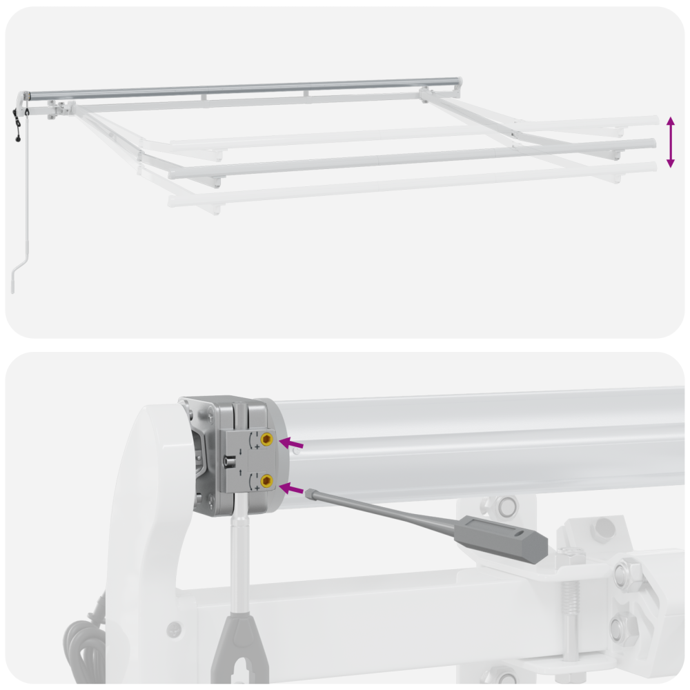 Produktbild för Utfällbar markis Kräm 250 x 200 cm tyg