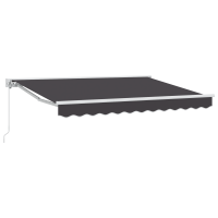 Produktbild för Markisram Antracit 250 x 200 cm Polyester med PU-beläggning