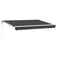 Produktbild för Markisram Antracit 250 x 200 cm Polyester med PU-beläggning
