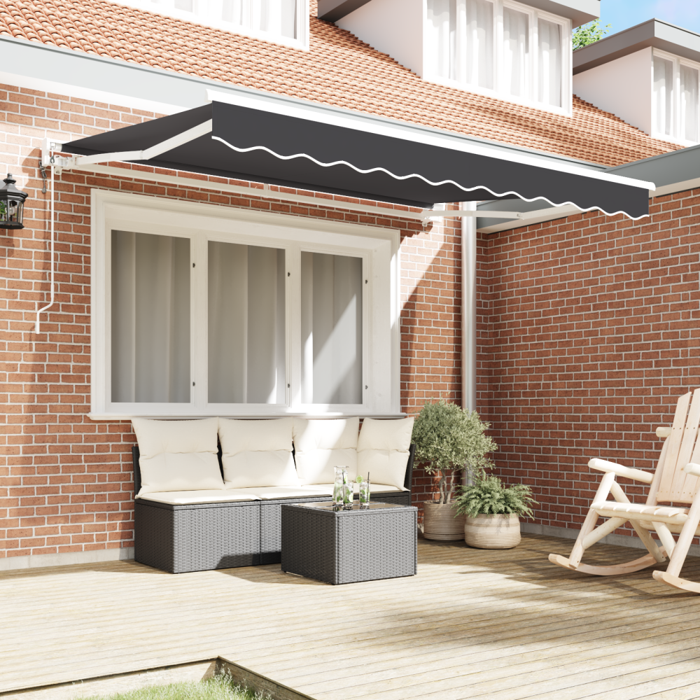 Produktbild för Markisram Antracit 250 x 200 cm Polyester med PU-beläggning