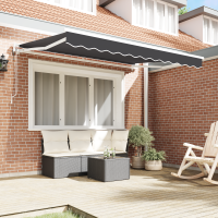 Produktbild för Markisram Antracit 250 x 200 cm Polyester med PU-beläggning