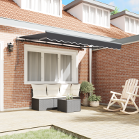 Produktbild för Utfällbar markis Antracit 250 x 200 cm tyg