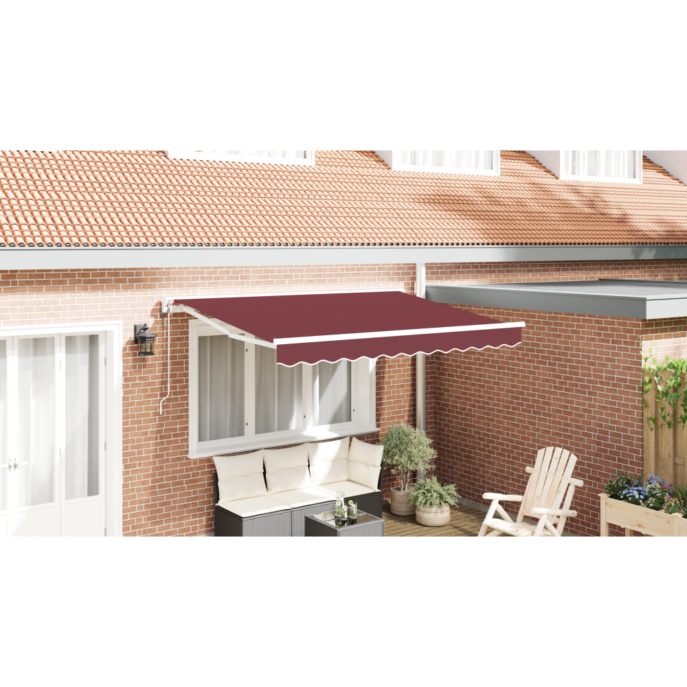 Produktbild för Markisram Vinröd 250 x 200 cm Polyester med PU-beläggning