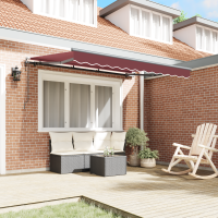 Produktbild för Utfällbar markis Vinröd 250 x 200 cm tyg