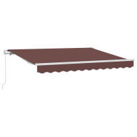 Produktbild för Utfällbar markis Brun 250 x 200 cm tyg