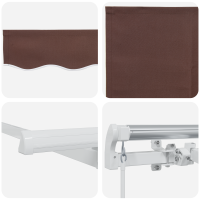 Produktbild för Utfällbar markis Brun 250 x 200 cm tyg