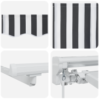 Produktbild för Markisram Antracit och vitt 250 x 200 cm