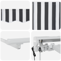 Produktbild för Markisram Antracit och vitt 250 x 200 cm