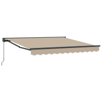 Produktbild för Markisram Beige 350 x 250 cm Polyester med PU-beläggning