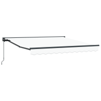 Produktbild för Markisram Vit 350 x 250 cm Polyester med PU-beläggning