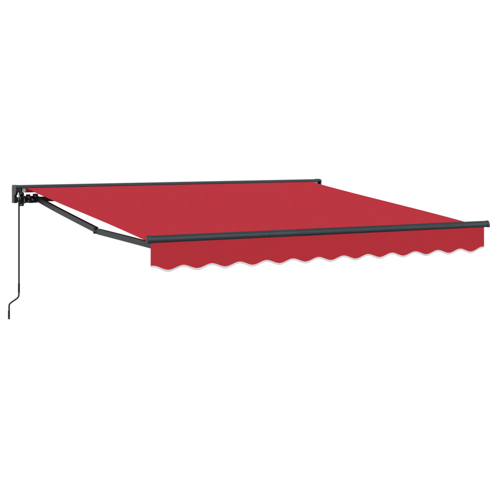 Produktbild för Markisram Röd 350 x 250 cm Polyester med PU-beläggning