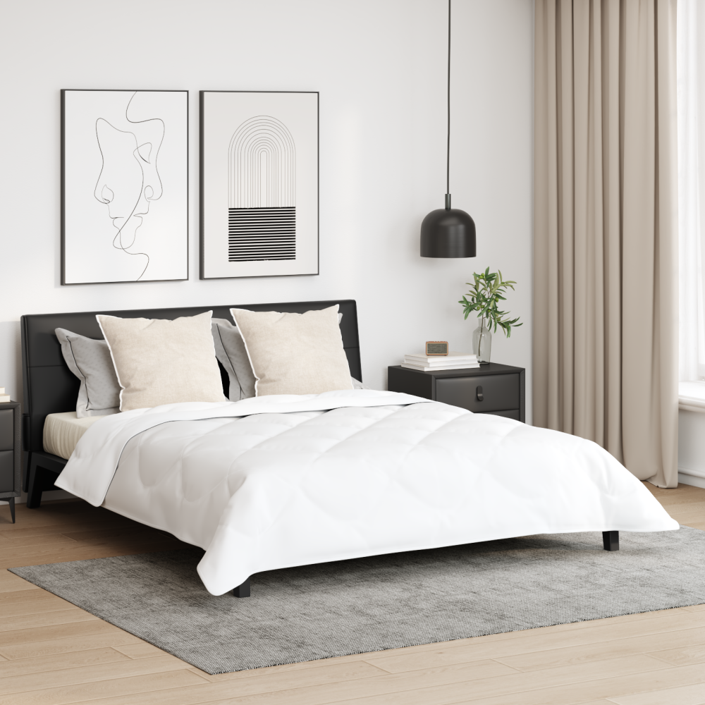 Produktbild för Vinter Täcke med kudde 3 pcs Vit Mikrofiber