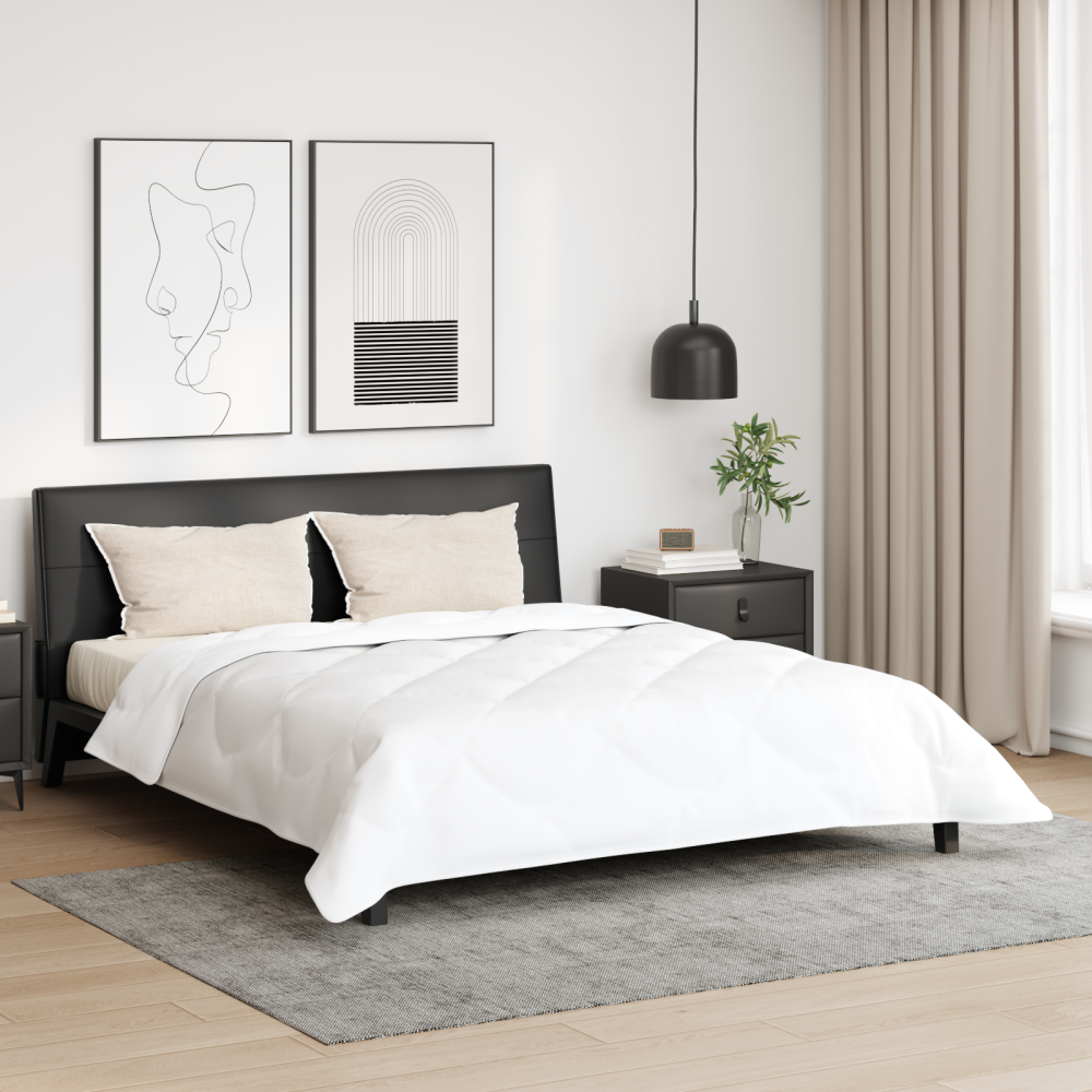 Produktbild för Vinter Täcke med kudde 3 pcs Vit Mikrofiber