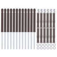 Produktbild för Flytande hyllstöd 12 pcs Beige Ø10 x 170 mm Stål