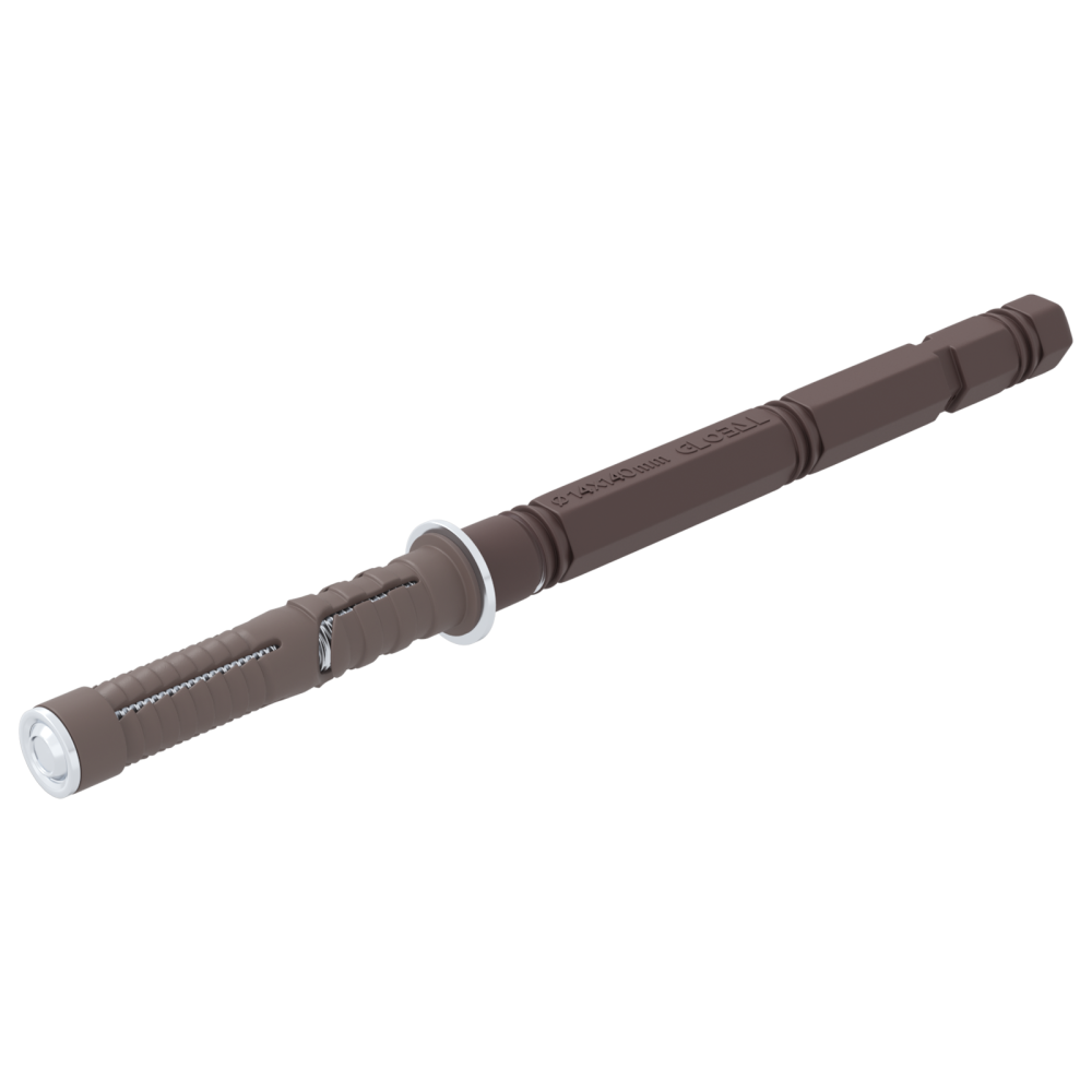 Produktbild för Flytande hyllstöd 12 pcs Beige Ø14 x 210 mm Stål