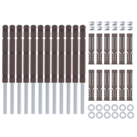 Produktbild för Flytande hyllstöd 12 pcs Beige Ø14 x 210 mm Stål