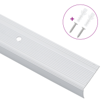 Produktbild för Trappnoslister 10 pcs Silver 67 x 3 x 2 cm Aluminium