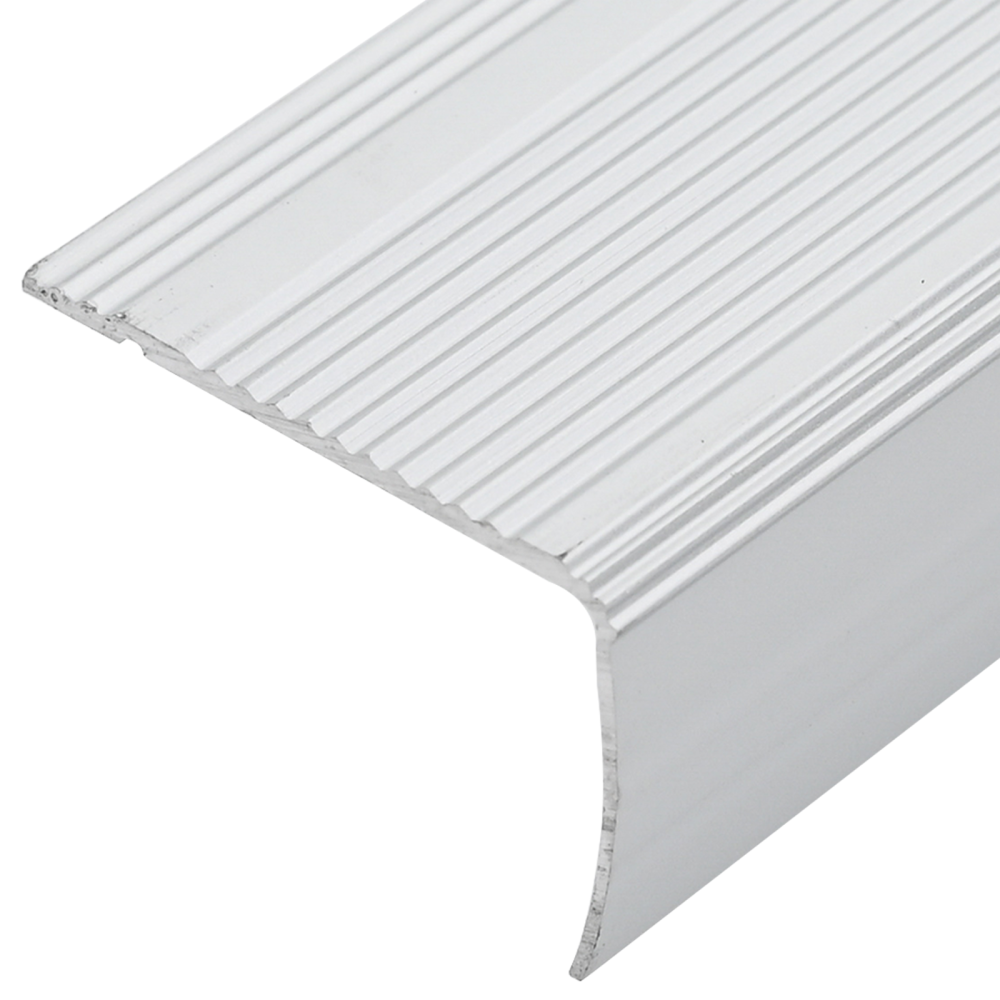 Produktbild för Trappnoslister 10 pcs Silver 67 x 3 x 2 cm Aluminium