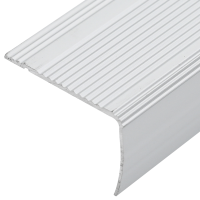 Produktbild för Trappnoslister 10 pcs Silver 67 x 3 x 2 cm Aluminium