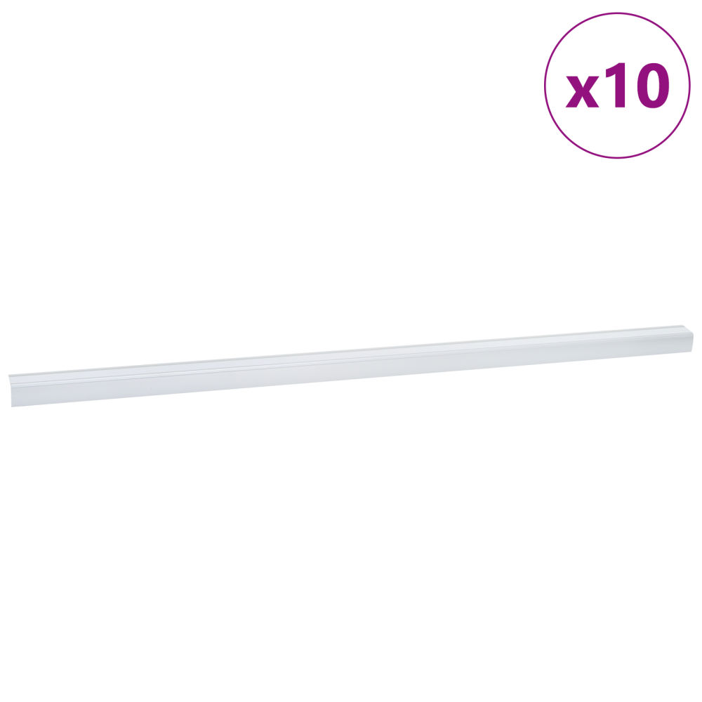 Produktbild för Trappnoslister 10 pcs Silver 67 x 3 x 2 cm Aluminium