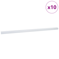 Produktbild för Trappnoslister 10 pcs Silver 67 x 3 x 2 cm Aluminium