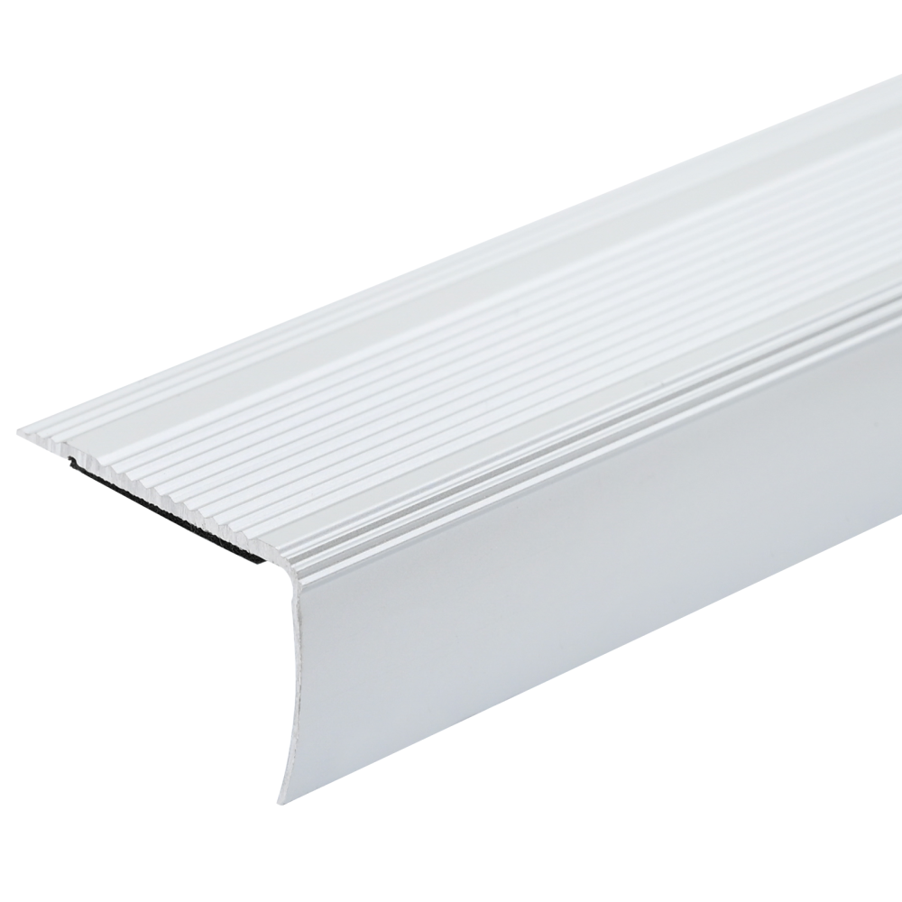 Produktbild för Trappnoslister 10 pcs Silver 67 x 3 x 2 cm Aluminium