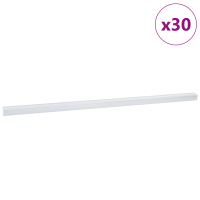 Produktbild för Trappnoslister 30 pcs Silver 67 x 3 x 2 cm Aluminium