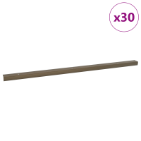 Produktbild för Trappnoslister 30 pcs Brun 67 x 3 x 2 cm Aluminium
