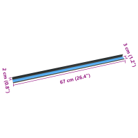 Produktbild för Trappnoslister 30 pcs Brun 67 x 3 x 2 cm Aluminium