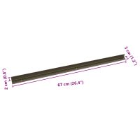 Produktbild för Trappnoslister 30 pcs champagne 67 x 3 x 2 cm Aluminium
