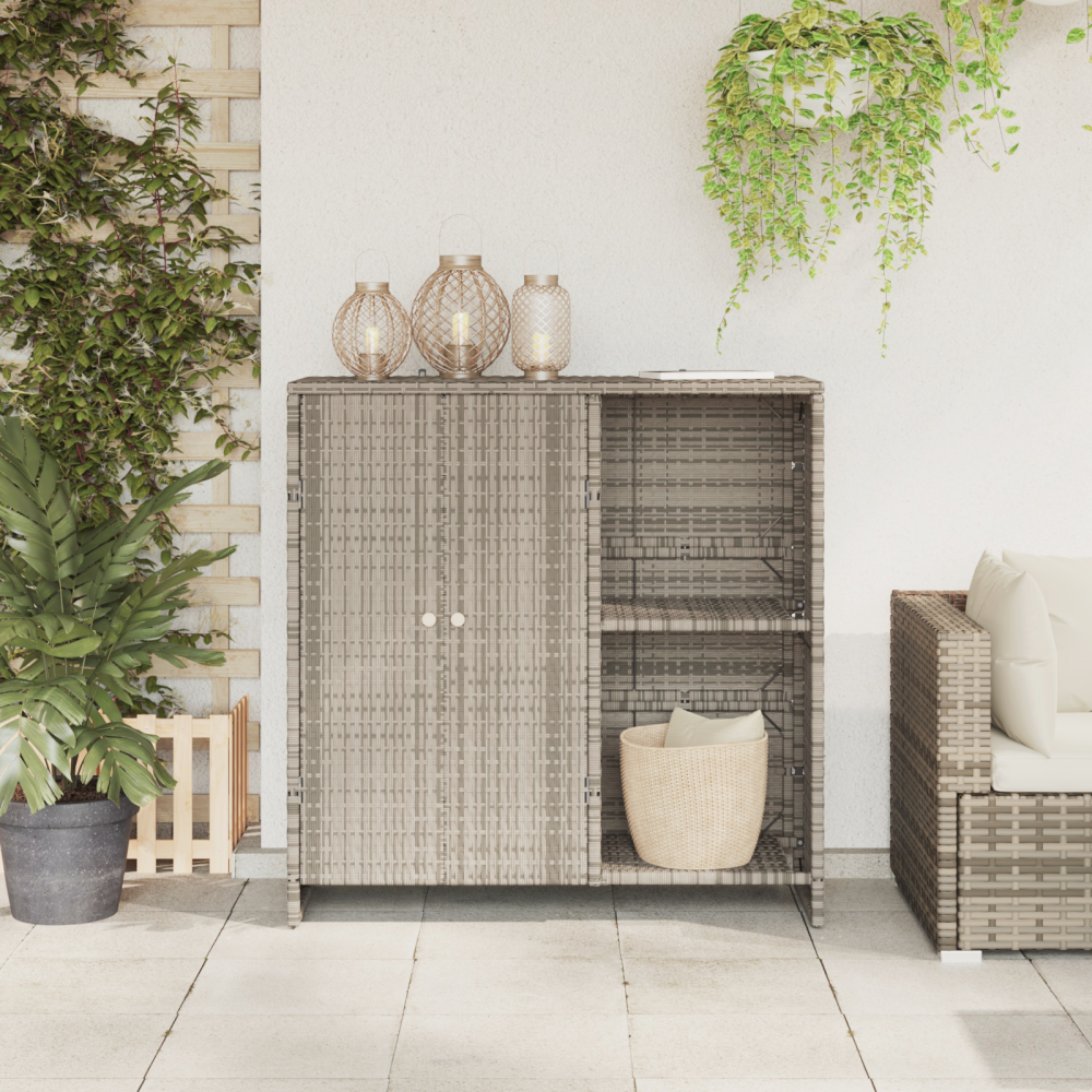 Produktbild för Förvaringsskåp med hylla Ljusgrå 100 x 36 x 102 cm Rotting