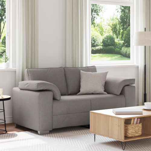 vidaXL Tvåsitssoffa Taupe 160 cm tyg