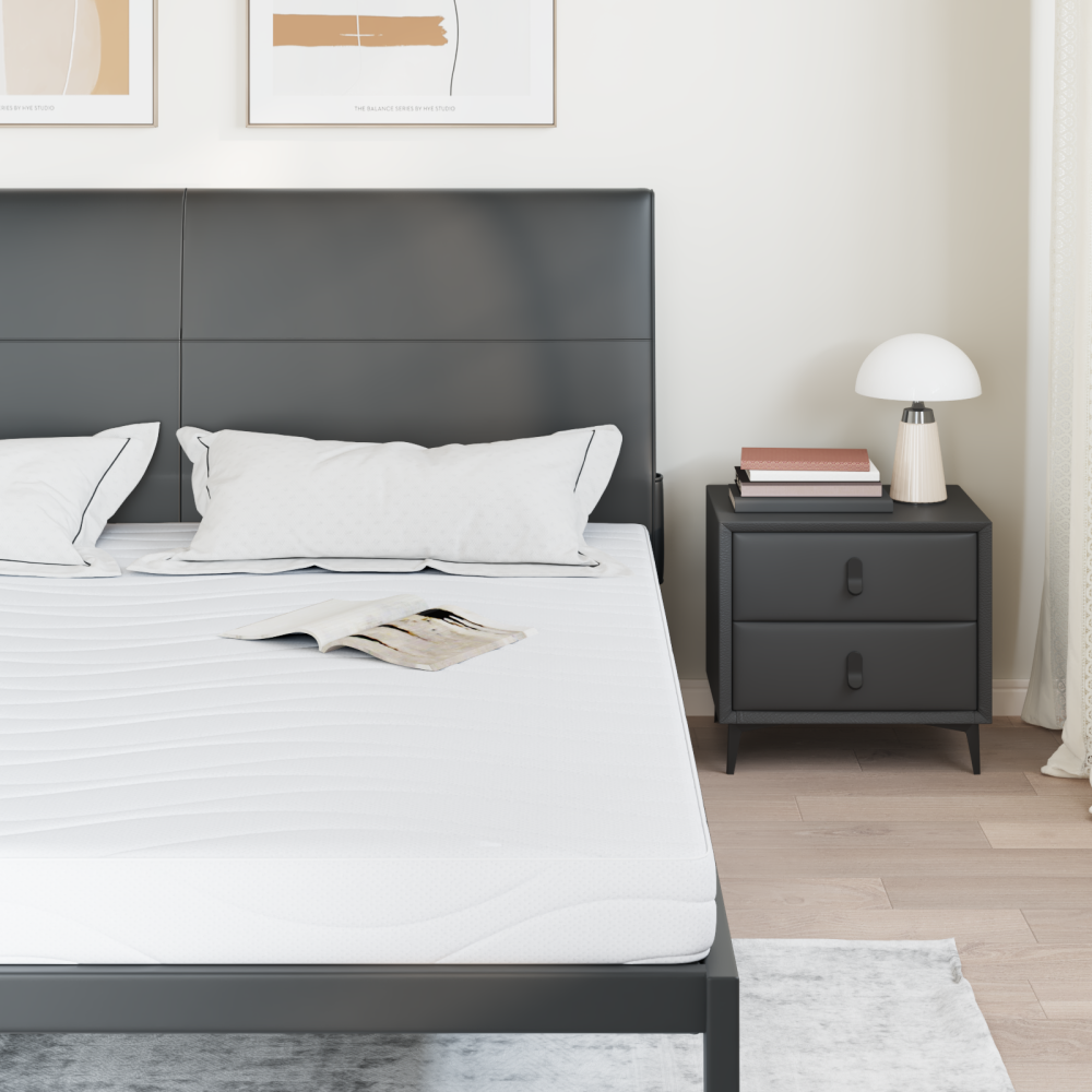 Produktbild för Madrass Vit 180 x 200 cm Jacquardtyg