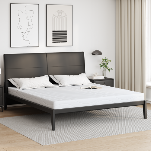 vidaXL Madrass Vit 200 x 200 cm Jacquardtyg