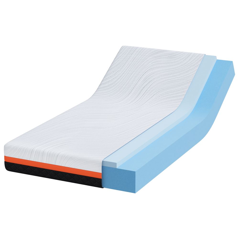 Produktbild för Madrass Vit och svart 90 x 190 cm Jacquardtyg
