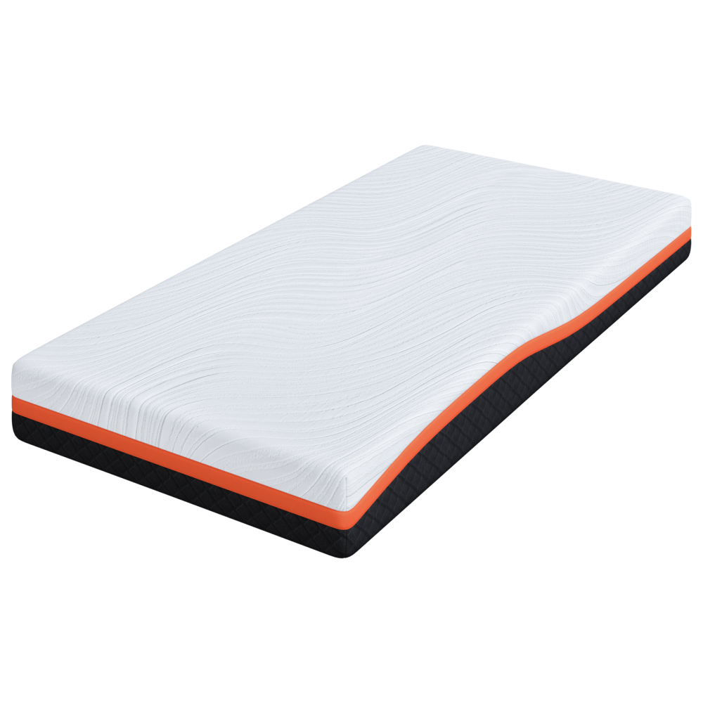 Produktbild för Madrass Vit och svart 90 x 190 cm Jacquardtyg