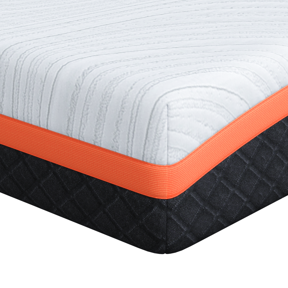 Produktbild för Madrass Vit och svart 140 x 190 cm Jacquardtyg