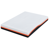 Produktbild för Madrass Vit och svart 140 x 190 cm Jacquardtyg