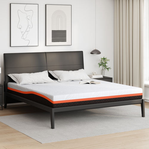 vidaXL Madrass Vit och svart 180 x 200 cm Jacquardtyg
