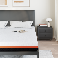 Produktbild för Madrass Vit och svart 180 x 200 cm Jacquardtyg